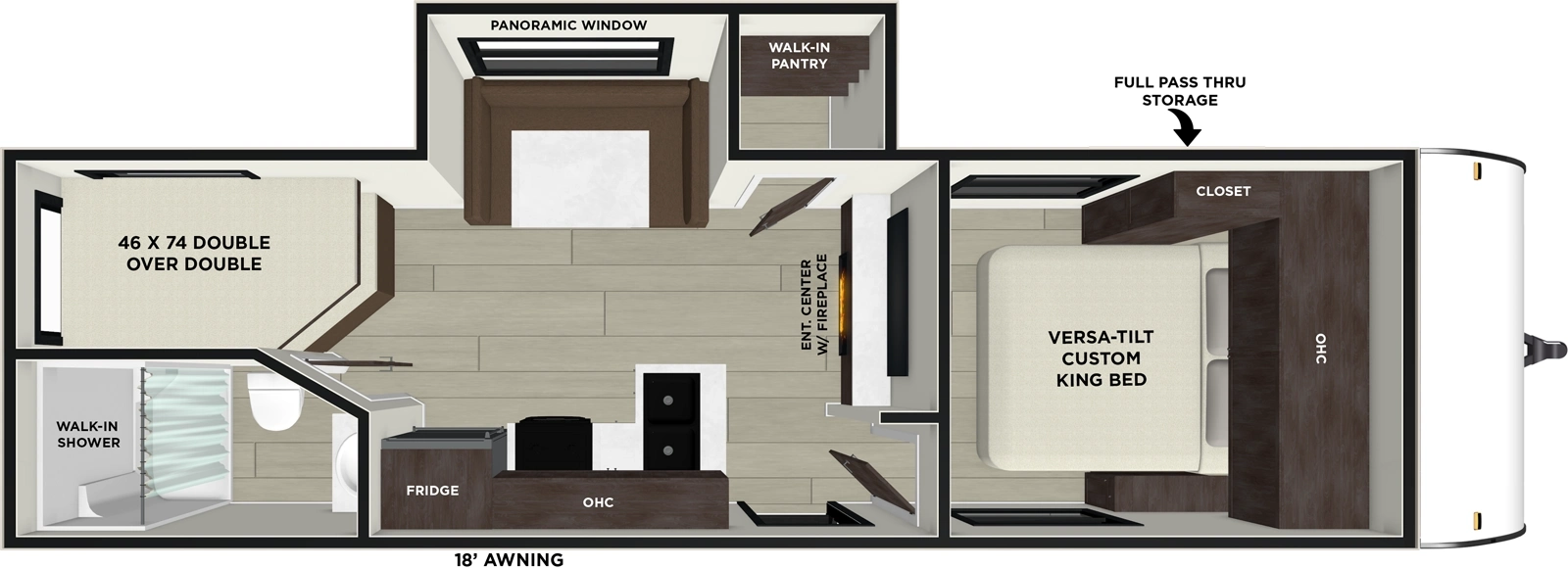 X Lite 240BHXL Floorplan